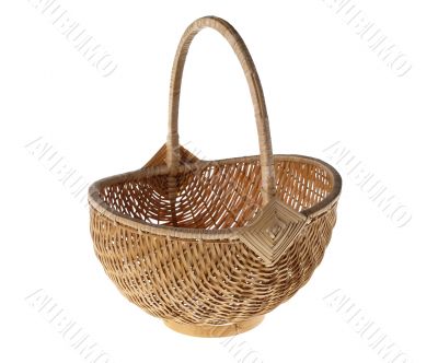 Wicker Basket On White Background