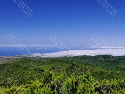 View from Mount of Garajonay on Gomera