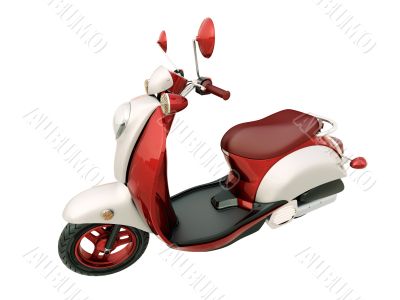 Classic scooter isolated