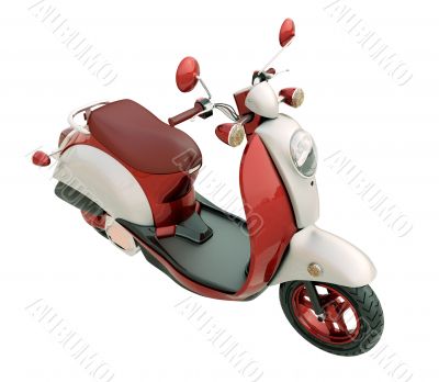 Classic scooter isolated