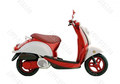 Classic scooter isolated