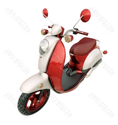 Classic scooter isolated