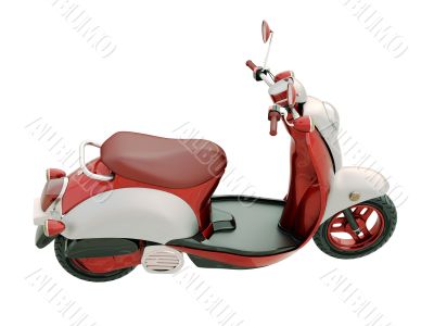 Classic scooter isolated