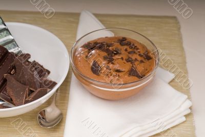 fresh homemade chocolate mousse