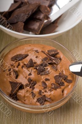 fresh homemade chocolate mousse