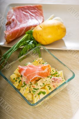parma ham and potato salad