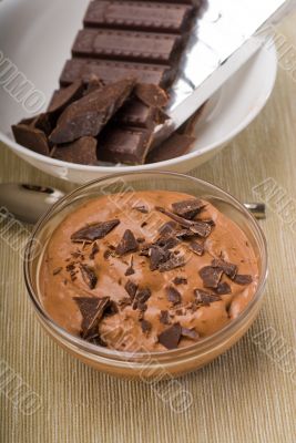 fresh homemade chocolate mousse