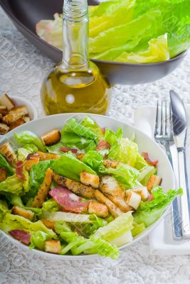 fresh homemade ceasar salad