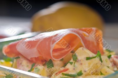 parma ham and potato salad
