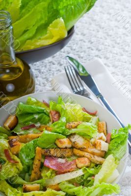 fresh homemade ceasar salad