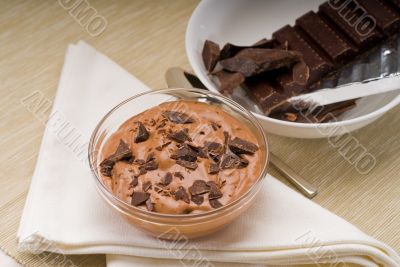 fresh homemade chocolate mousse