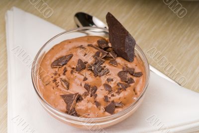 fresh homemade chocolate mousse