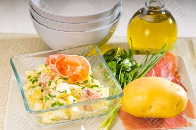 parma ham and potato salad
