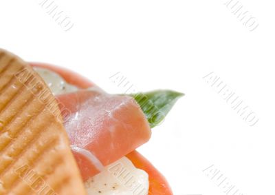 panini caprese and parma ham