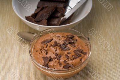 fresh homemade chocolate mousse