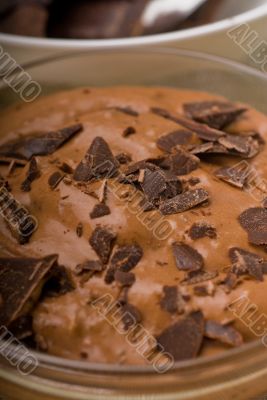 fresh homemade chocolate mousse