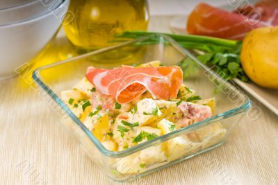 parma ham and potato salad