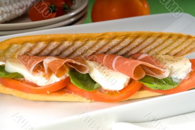 panini caprese and parma ham