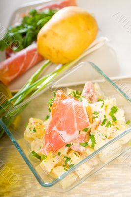 parma ham and potato salad