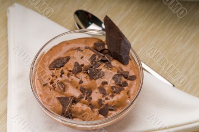 fresh homemade chocolate mousse
