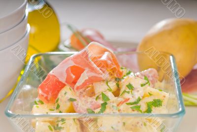parma ham and potato salad