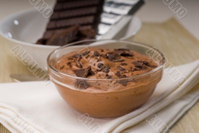 fresh homemade chocolate mousse