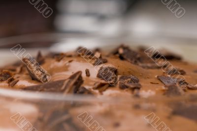 fresh homemade chocolate mousse