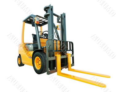 Forklift truck isolated