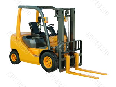 Forklift truck isolated