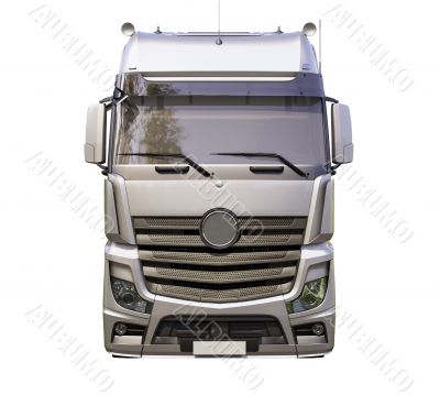 Semi-trailer truck isolated
