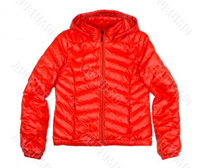 orange down jacket