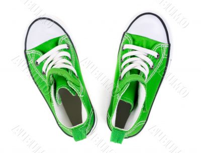 Green Sneakers top view