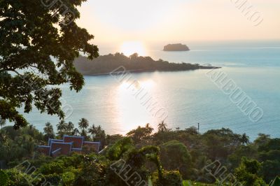 sunset view of the sea