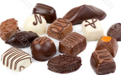 Set chocolate candies