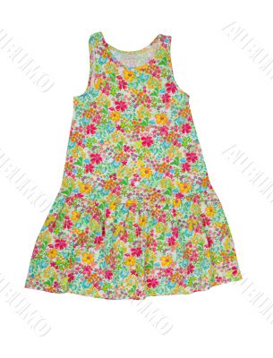 baby dress with floral pattern