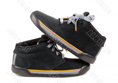 black suede shoes