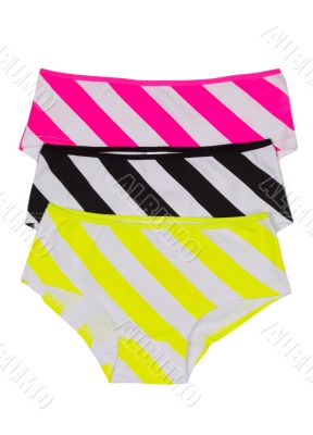 three women`s panties