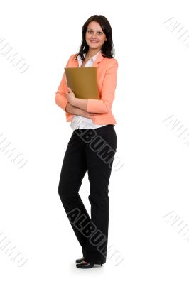 young business woman with a folder
