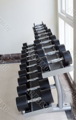 A set of dumbbells 