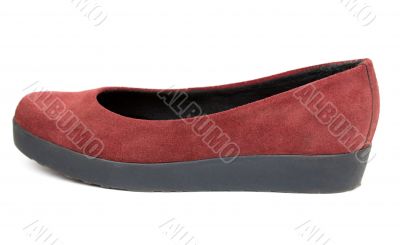 One red female shoe