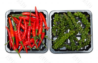 red and black pepper