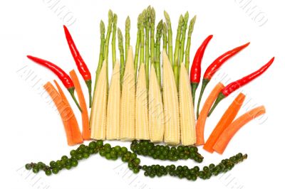 fresh vegetables and spices