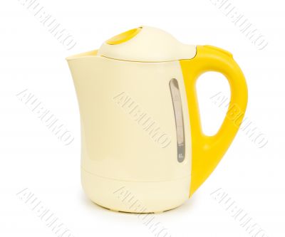 electric kettle isolated on white background with clipping path