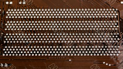 Close up of computer circuit board