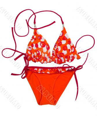 Bright orange swimsuit