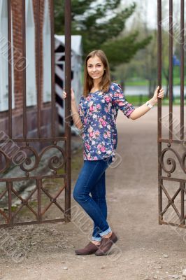 Full-length portrait of a beautiful girl