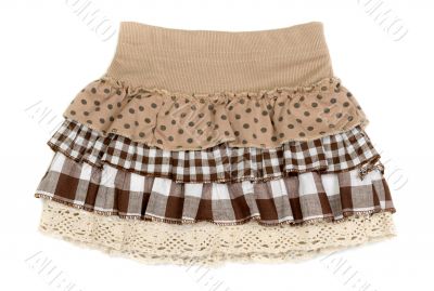 beige skirt with ruffles