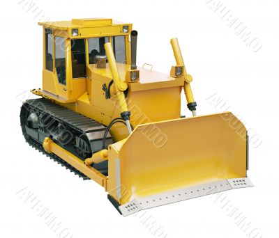 Heavy crawler bulldozer  isolated 