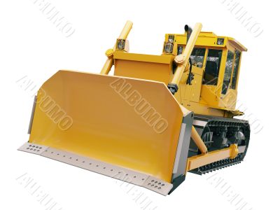 Heavy crawler bulldozer  isolated 