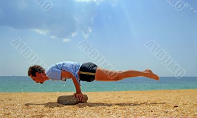 Yoga at the seashore